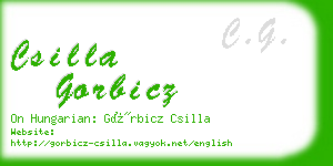 csilla gorbicz business card